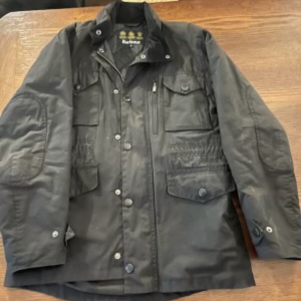 Black Barbour Sapper Waxed Jacket - image 1